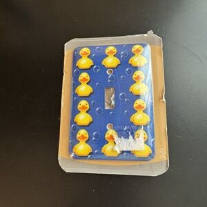 Rubber Duck And Bubbles Blue Single Light Switch Toggle‎ Cover NEW